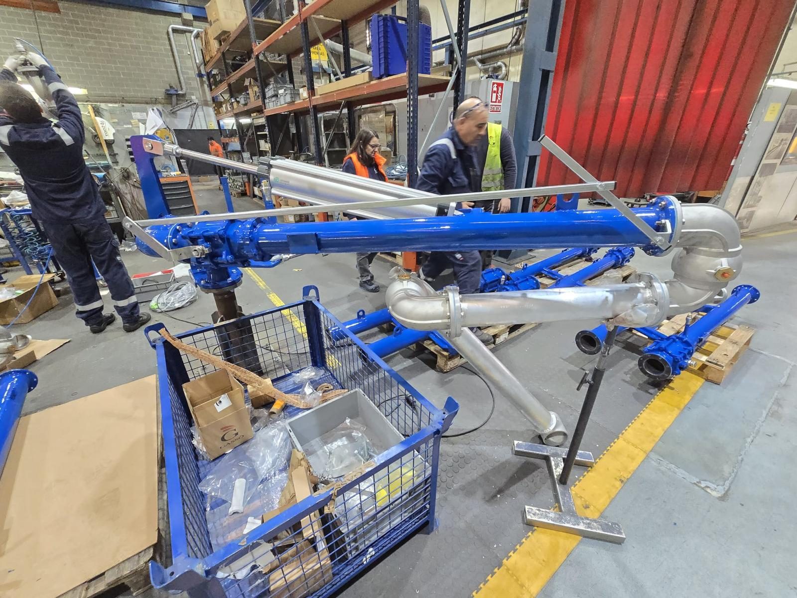 Loading arms in assembly at a European manufacturer
